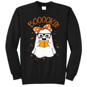 Booooks Ghost Halloween Teacher Book Library Reading Sweatshirt