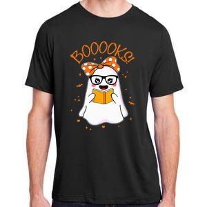 Booooks Ghost Halloween Teacher Book Library Reading Adult ChromaSoft Performance T-Shirt