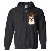 Booooks Ghost Halloween Teacher Book Library Reading Full Zip Hoodie