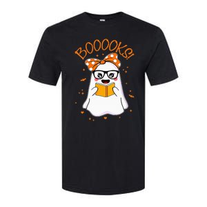 Booooks Ghost Halloween Teacher Book Library Reading Softstyle CVC T-Shirt