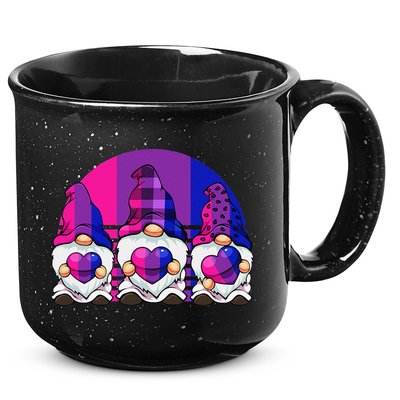 Bisexual Gnome Hearts LGBTQ Retro Subtle Bi Pride Flag 15oz Campfire Ceramic Mug