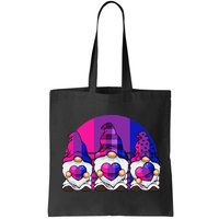 Bisexual Gnome Hearts LGBTQ Retro Subtle Bi Pride Flag Bag