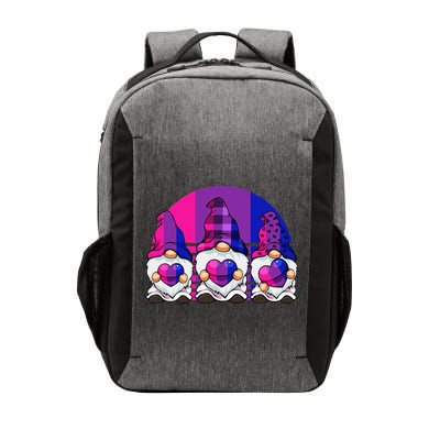 Bisexual Gnome Hearts LGBTQ Retro Subtle Bi Pride Flag Vector Backpack