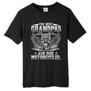 Best Grandpas Have Tattoos And Ride Motorcycles Biker Biking Gift Tall Fusion ChromaSoft Performance T-Shirt