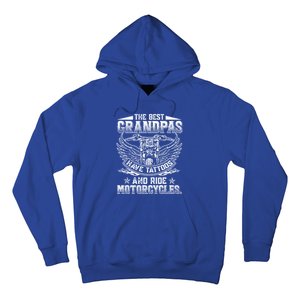 Best Grandpas Have Tattoos And Ride Motorcycles Biker Biking Gift Hoodie