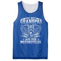 Best Grandpas Have Tattoos And Ride Motorcycles Biker Biking Gift Mesh Reversible Basketball Jersey Tank