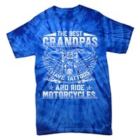 Best Grandpas Have Tattoos And Ride Motorcycles Biker Biking Gift Tie-Dye T-Shirt