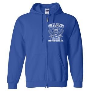 Best Grandpas Have Tattoos And Ride Motorcycles Biker Biking Gift Full Zip Hoodie