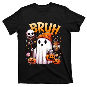 Bruh Ghost Halloween Cute Ghost Trick Or Treat Candy T-Shirt