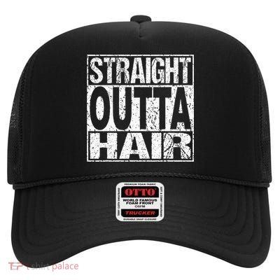 Bald Guy Hair Loss Baldness High Crown Mesh Back Trucker Hat