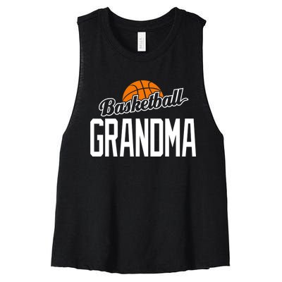 Basketball Grandma Hoop Sport Gift Women's Racerback Cropped Tank