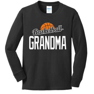 Basketball Grandma Hoop Sport Gift Kids Long Sleeve Shirt