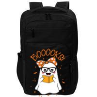 Booooks Ghost Halloween Women Teacher Book Library Reading Impact Tech Backpack