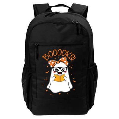 Booooks Ghost Halloween Women Teacher Book Library Reading Daily Commute Backpack