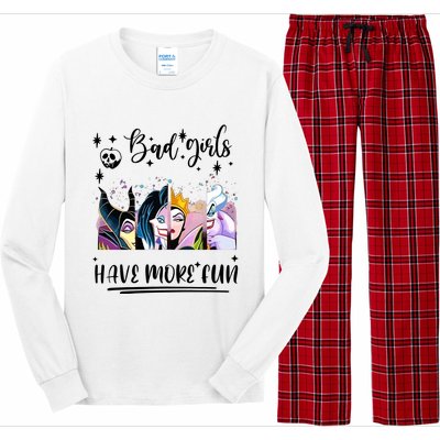 Bad Girl Have More Fun Night Out Vacations Villain Queen Witch Long Sleeve Pajama Set