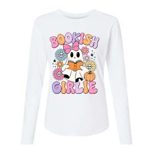 Bookish Girlie Halloween Book Lover Ghoul Ghost Womens Cotton Relaxed Long Sleeve T-Shirt