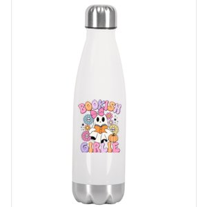 Bookish Girlie Halloween Book Lover Ghoul Ghost Stainless Steel Insulated Water Bottle