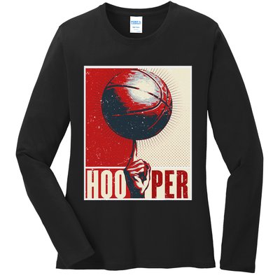 Basketball Gift Hooper Street Streetball Basketball Player Ladies Long Sleeve Shirt