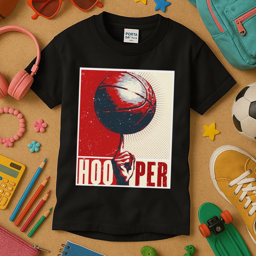 Basketball Gift Hooper Street Streetball Basketball Player Kids T-Shirt