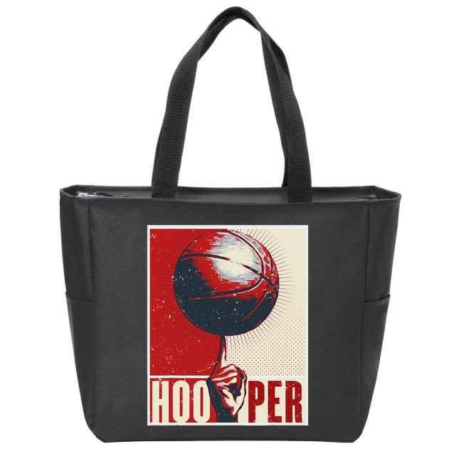 Basketball Gift Hooper Street Streetball Basketball Player Zip Tote Bag