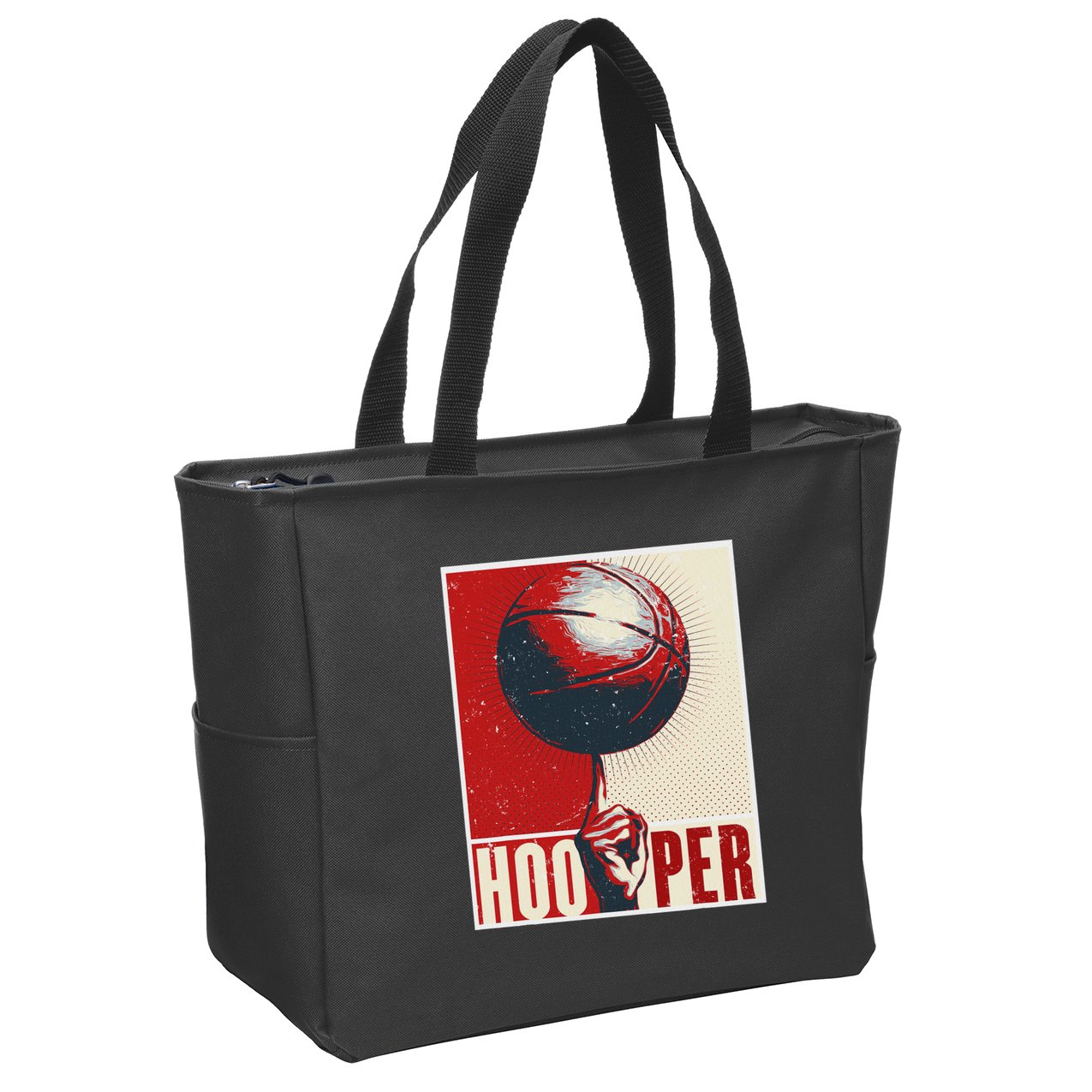Basketball Gift Hooper Street Streetball Basketball Player Zip Tote Bag