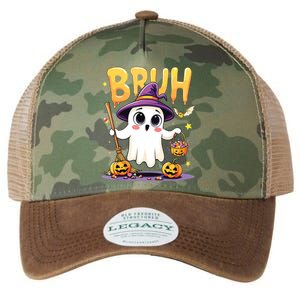 Bruh Ghost Halloween Trick Or Treat Funny Legacy Tie Dye Trucker Hat