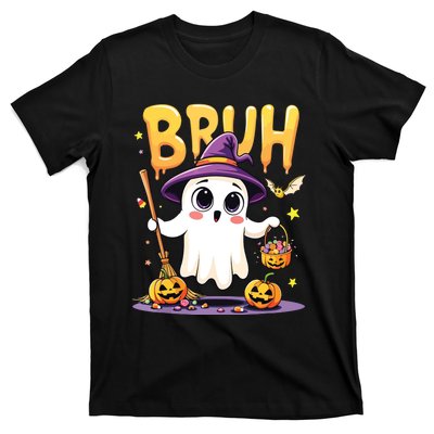 Bruh Ghost Halloween Trick Or Treat Funny T-Shirt