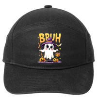 Bruh Ghost Halloween Trick Or Treat Funny 7-Panel Snapback Hat