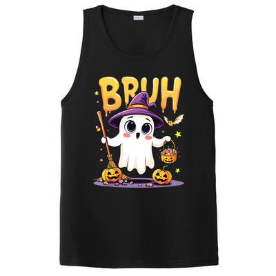 Bruh Ghost Halloween Trick Or Treat Funny PosiCharge Competitor Tank