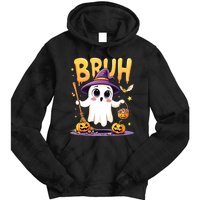 Bruh Ghost Halloween Trick Or Treat Funny Tie Dye Hoodie