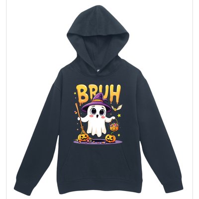 Bruh Ghost Halloween Trick Or Treat Funny Urban Pullover Hoodie