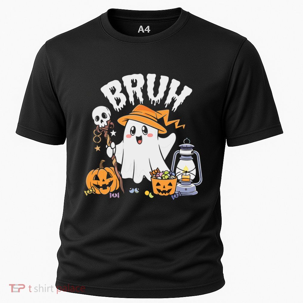 Bruh Ghost Halloween Cute Ghost Candy Performance Shirt