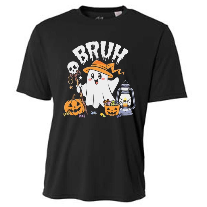 Bruh Ghost Halloween Cute Ghost Candy Cooling Performance Crew T-Shirt