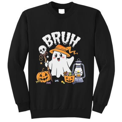 Bruh Ghost Halloween Cute Ghost Candy Sweatshirt