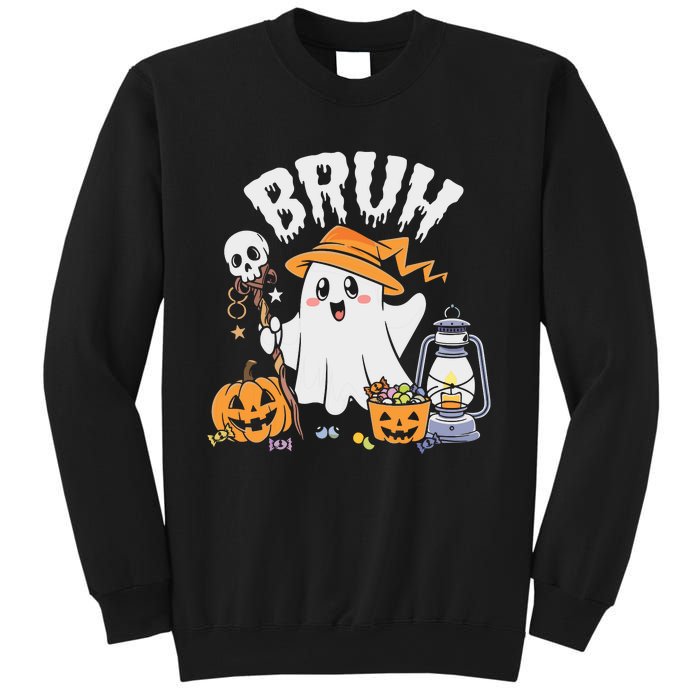 Bruh Ghost Halloween Cute Ghost Candy Sweatshirt