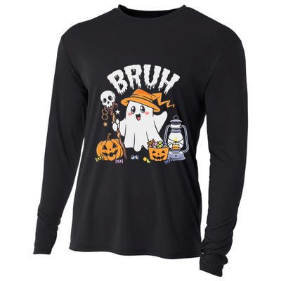 Bruh Ghost Halloween Cute Ghost Candy Cooling Performance Long Sleeve Crew