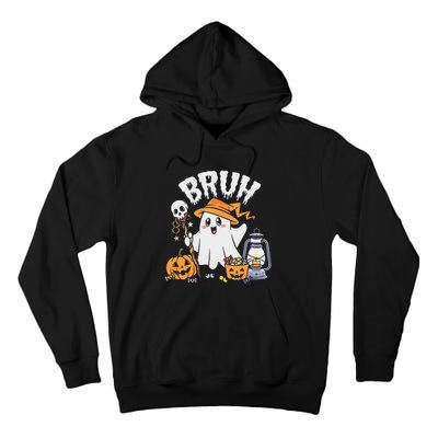 Bruh Ghost Halloween Cute Ghost Candy Tall Hoodie