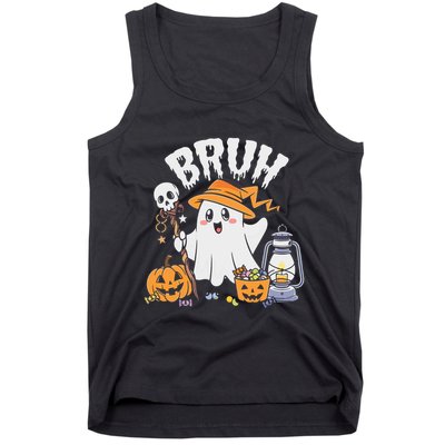 Bruh Ghost Halloween Cute Ghost Candy Tank Top