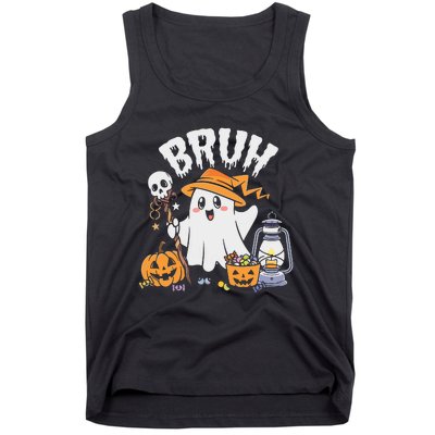 Bruh Ghost Halloween Cute Ghost Candy Tank Top