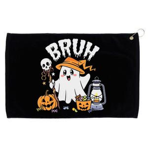 Bruh Ghost Halloween Cute Ghost Candy Grommeted Golf Towel