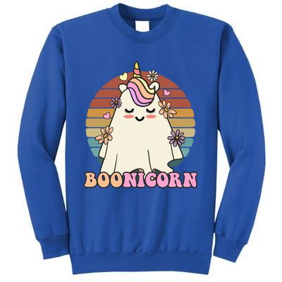 Boonicorn Groovy Halloween Unicorn Boo Ghost Costume Cute Gift Sweatshirt