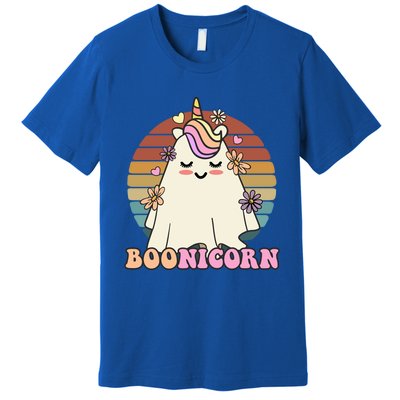 Boonicorn Groovy Halloween Unicorn Boo Ghost Costume Cute Gift Premium T-Shirt