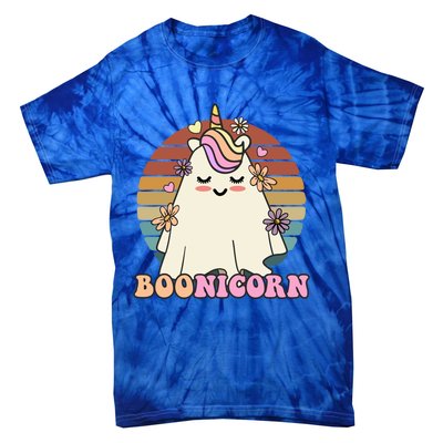 Boonicorn Groovy Halloween Unicorn Boo Ghost Costume Cute Gift Tie-Dye T-Shirt