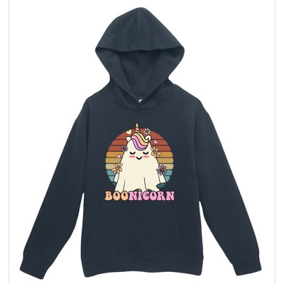 Boonicorn Groovy Halloween Unicorn Boo Ghost Costume Cute Gift Urban Pullover Hoodie