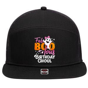 Birthday Ghoul Halloween Girl Fab BOO Lous Fabolous 7 Panel Mesh Trucker Snapback Hat