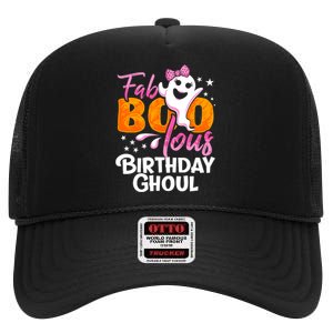 Birthday Ghoul Halloween Girl Fab BOO Lous Fabolous High Crown Mesh Back Trucker Hat