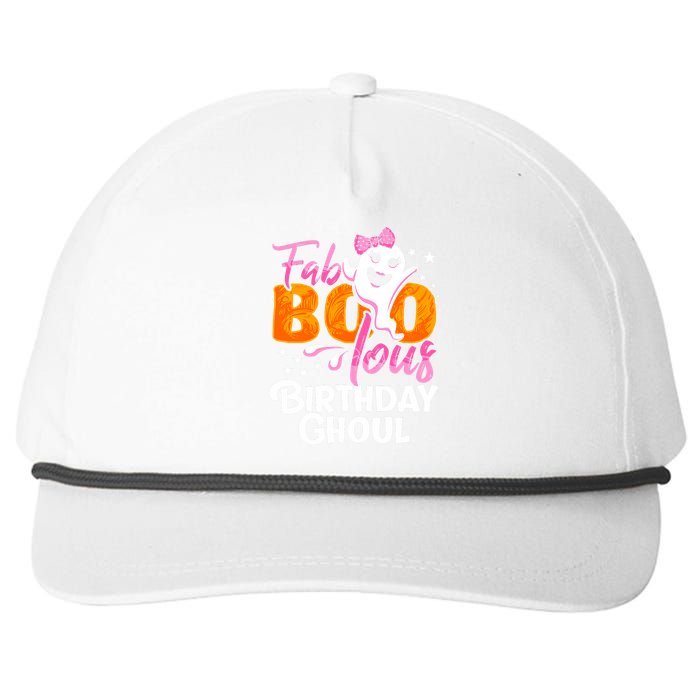 Birthday Ghoul Halloween Girl Fab BOO Lous Fabolous Snapback Five-Panel Rope Hat