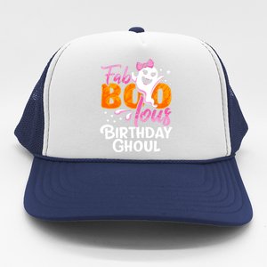 Birthday Ghoul Halloween Girl Fab BOO Lous Fabolous Trucker Hat