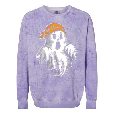 Boo Ghost Halloween Graphic Colorblast Crewneck Sweatshirt