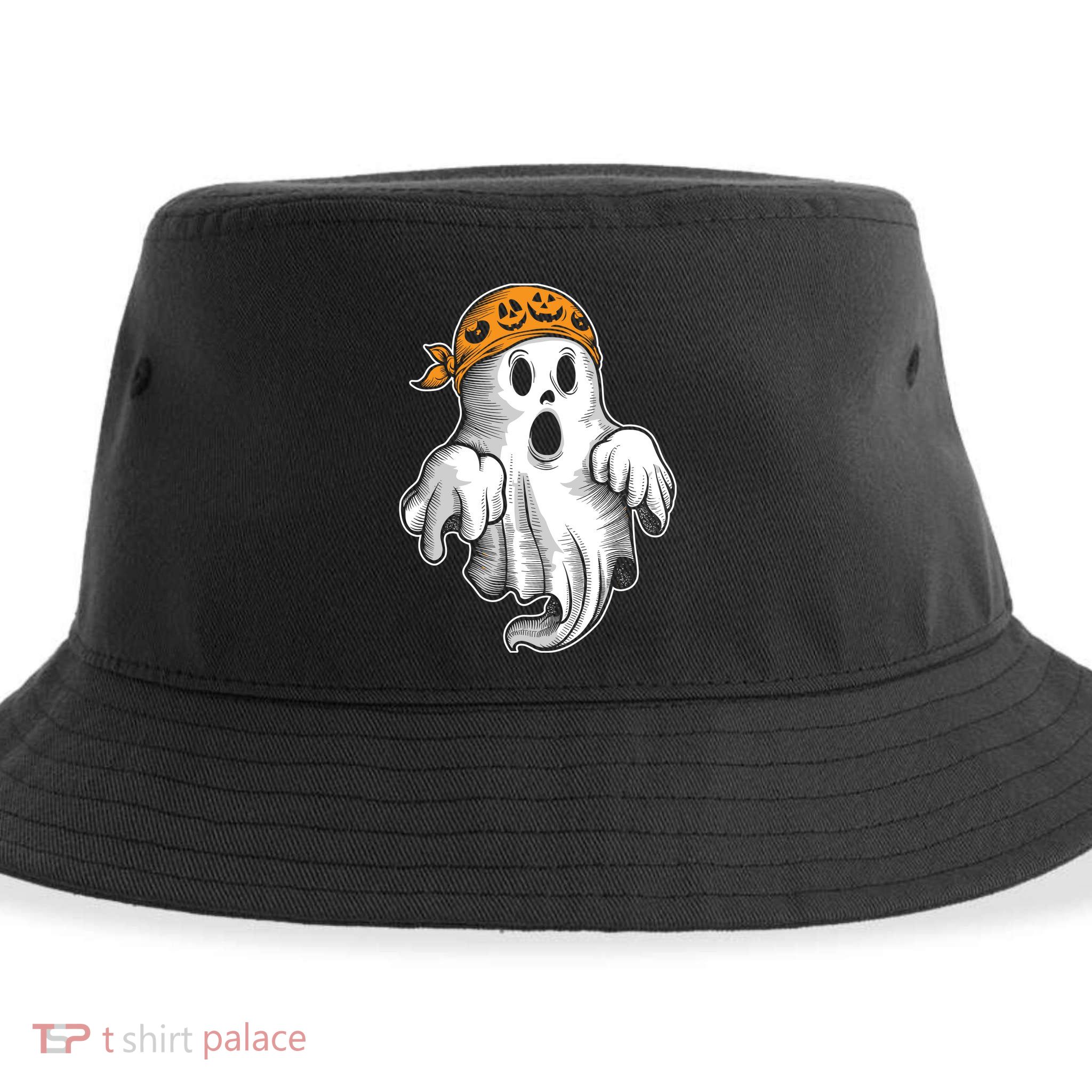 Boo Ghost Halloween Graphic Sustainable Bucket Hat